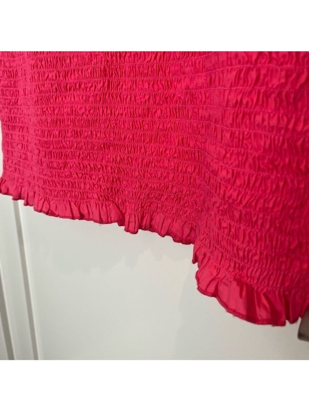 Free People Iyla Smocked Mini Dress Pink XL Adjustable Straps - Picture 7 of 14